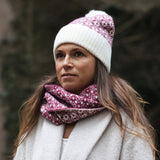 POM Astrid Berry and Cream Scandi Star Snood