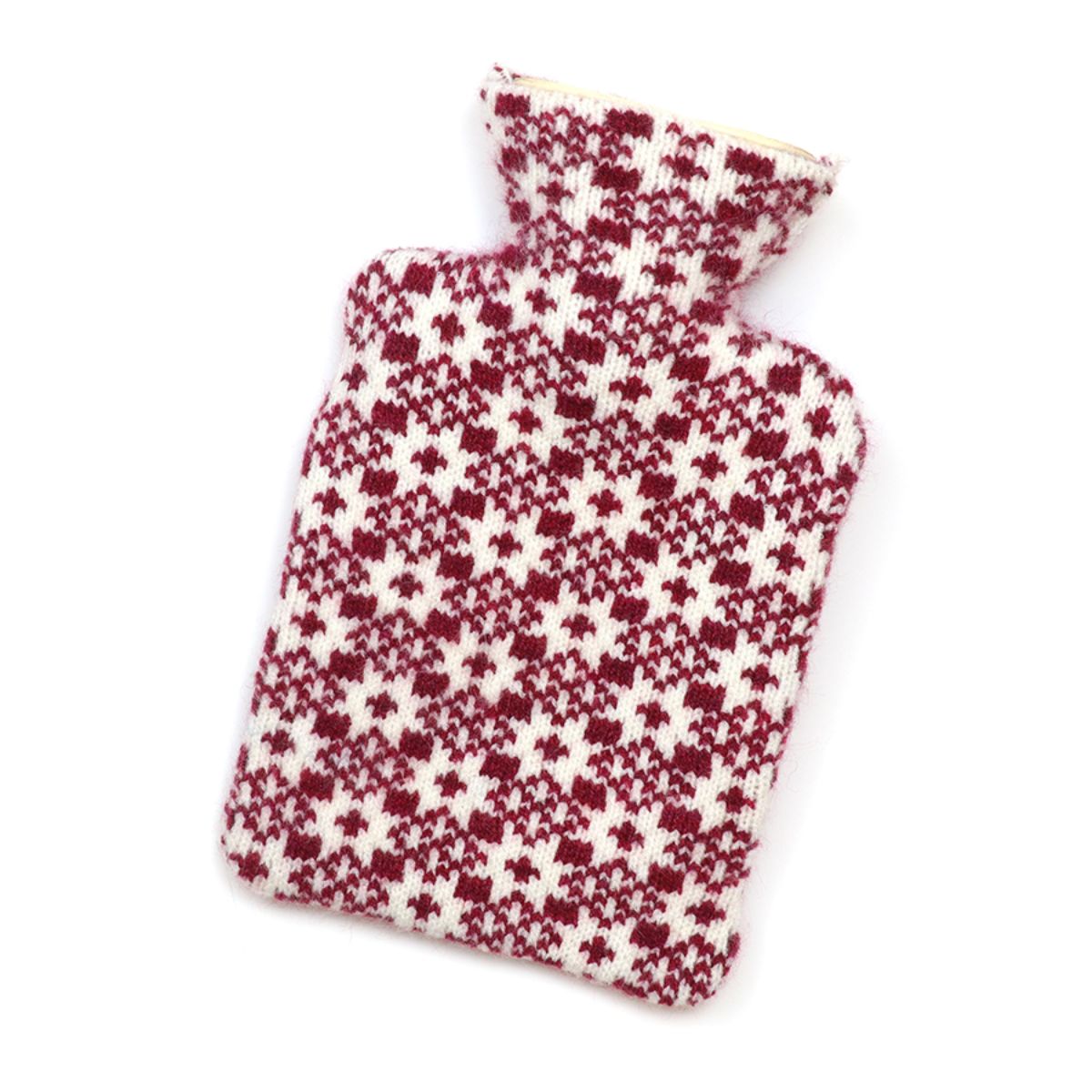 POM Astrid Mini Scandi Star Hot Water Bottle-Berry