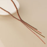 POM Black And Pink Mix Crystal Lariat Necklace - Old Railway Line Garden Centre