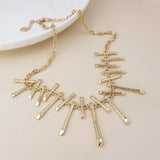 POM Cassia Golden Multi Mixed Length Bar Necklace