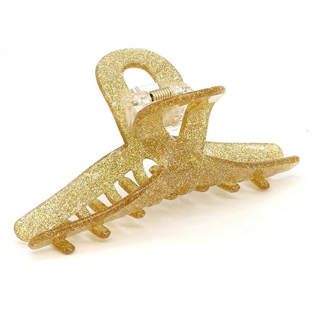 POM Champagne Glitter Looped Claw Clip