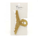 POM Champagne Glitter Looped Claw Clip