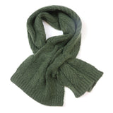 POM Charlotte Dark Khaki Herringbone Pull Through Scarf