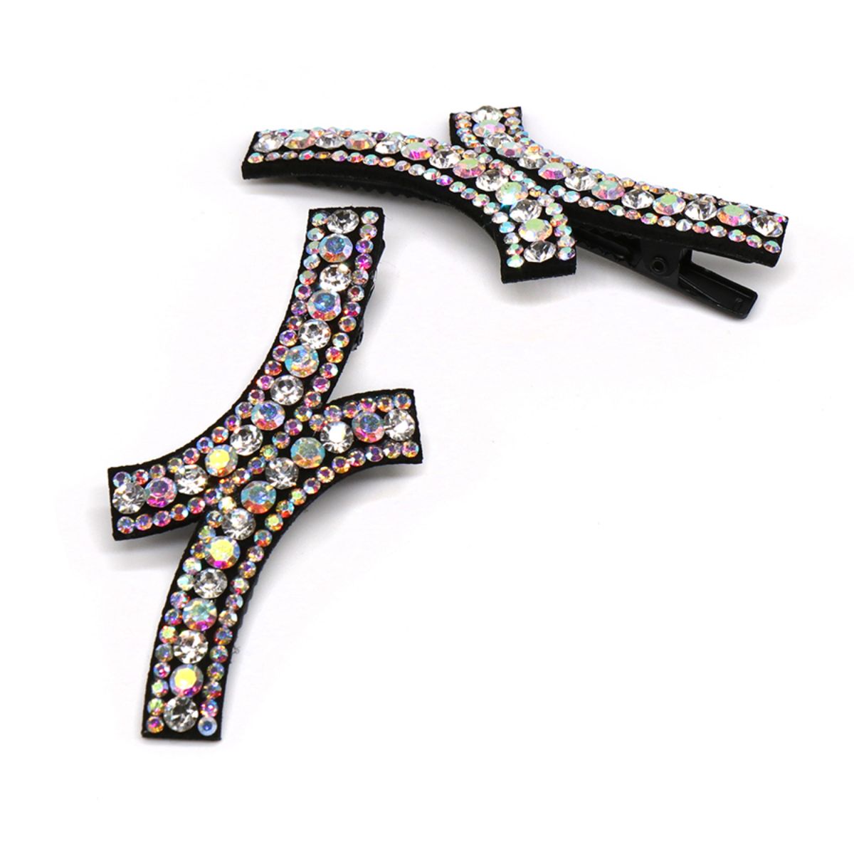 POM Clear Crystal Curves Hair Clip Duo