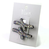 POM Clear Crystal Curves Hair Clip Duo