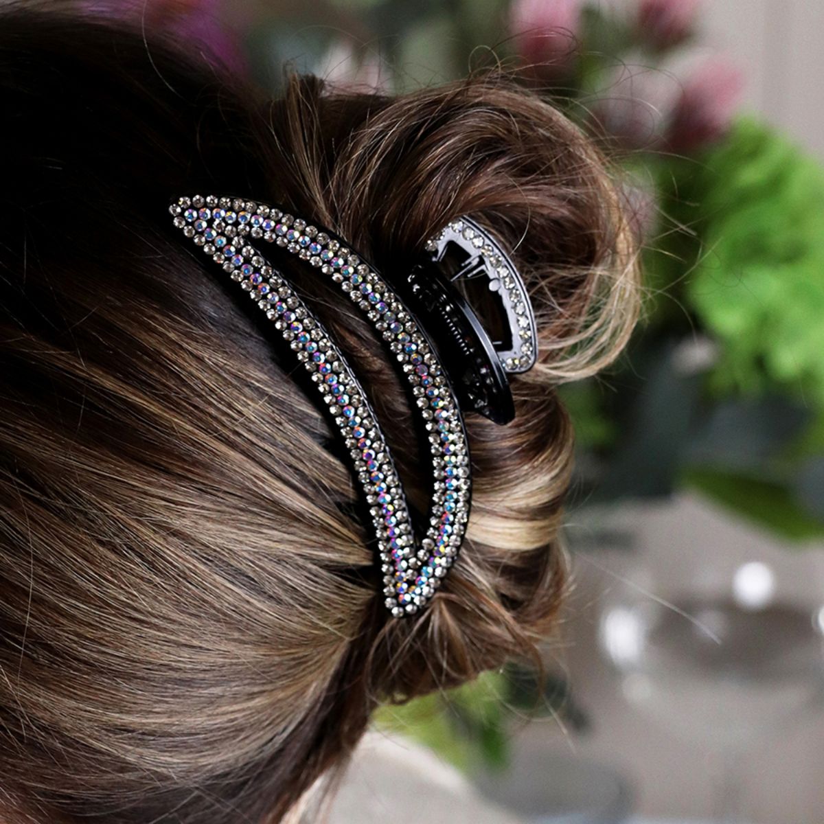 POM Clear Mix Embellished Claw Clip