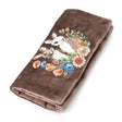 POM Cocoa Velvet Embroidered Bunnies Jewllery Roll - Old Railway Line Garden Centre