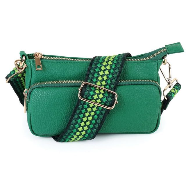POM Emerald Green Vegan Leather Cross Body Bag - Old Railway Line Garden Centre