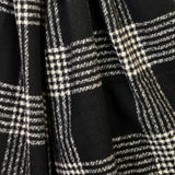 POM Emily Monochrome Check Stripes Scarf
