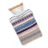 POM Evie Camel, Blue, Grey and Ecru Stripe Knit Hotwater Bottle