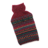 POM Finola Bugundy and Teal Fair Isle Hotwater Bottle