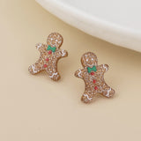 POM Ginger Gingerbread Man Stud Earrings