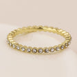 POM Gold Plated Crystal Band Ring (Small-Medium) - Old Railway Line Garden Centre