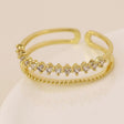 POM Gold Plated Crystals & Dotty Double Layer Ring (Medium-Large) - Old Railway Line Garden Centre