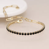 POM Golden And Black Crystal Simple Bracelet - Old Railway Line Garden Centre