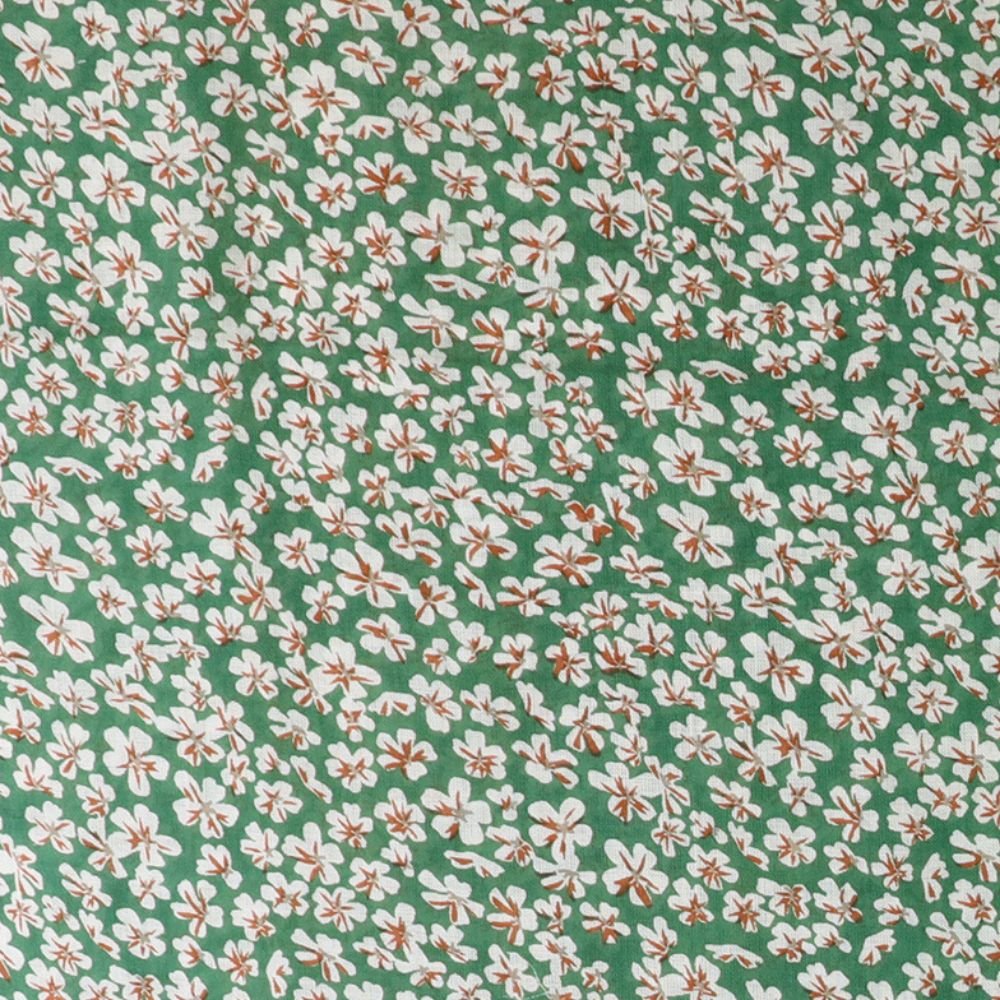 POM Green Ditsy Floral Print Modal Scarf - Old Railway Line Garden Centre