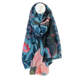 POM Hannah teal and pink mix multi print scarf