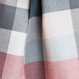 POM Harriet Dusky Pink and Grey Mix Pleated Check Scarf