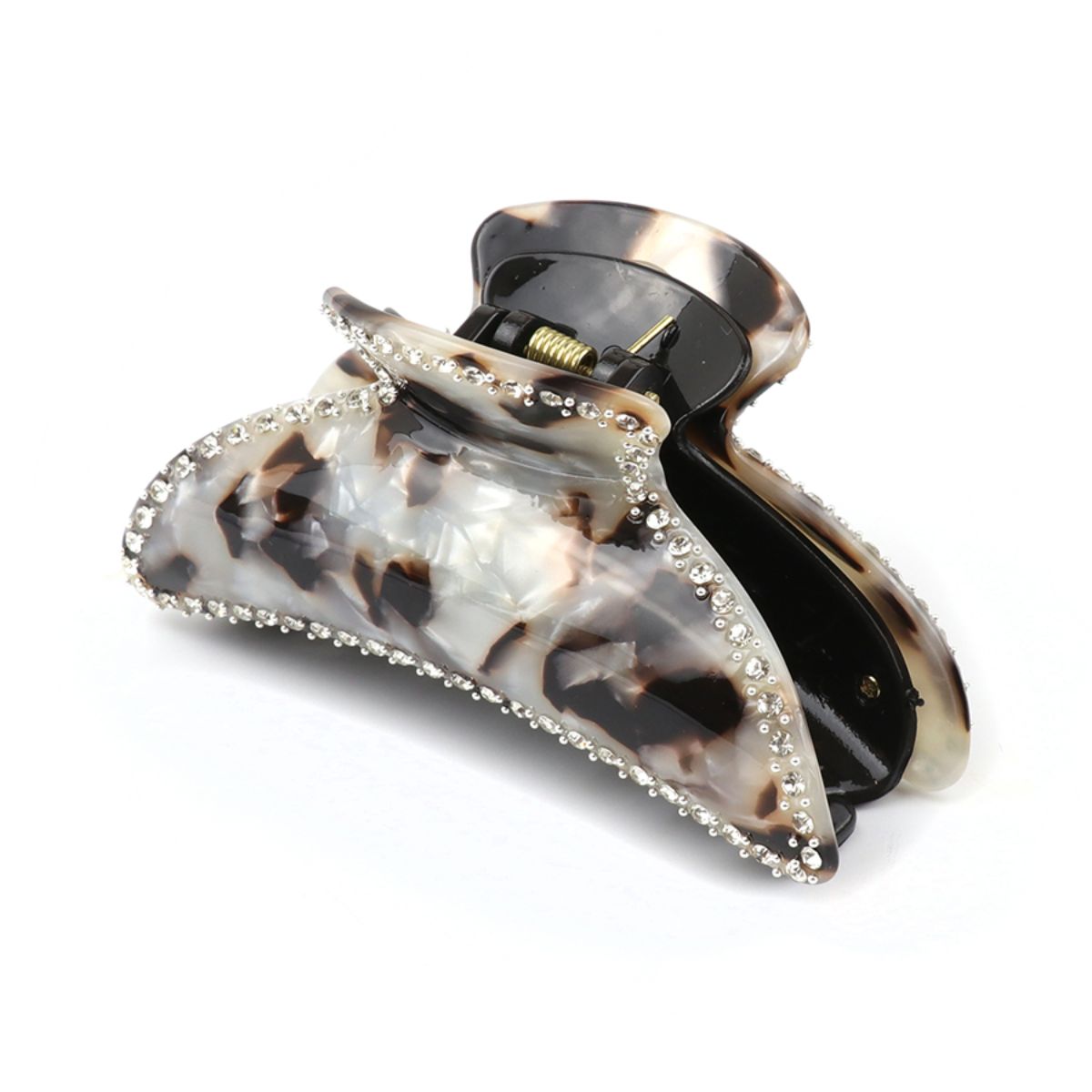 POM Maya Grey Terrazzo Crystal Edged Claw Clip