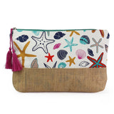 POM Multi-colour Starfish & Shell Print Travel Pouch - Old Railway Line Garden Centre