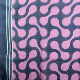 POM Navy & Mauve Mix Silk Square Scarf