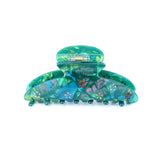 POM Pearlescent Green Crystal Flower Standard Claw Clip