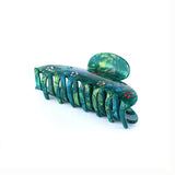 POM Pearlescent Green Crystal Flower Standard Claw Clip