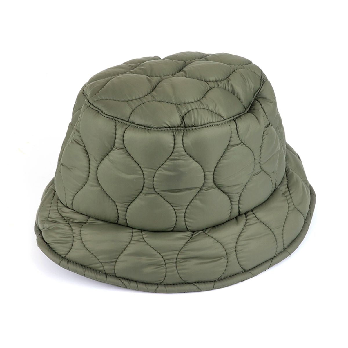 POM Polly Khaki Quilted Showerproof Hat