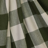 POM Ross Green and Cream Large Check Scarf