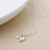 POM Silver Plated Quatrefoil Necklace