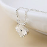POM Silver Plated Quatrefoil Necklace