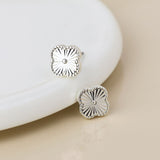 POM Silver Plated Quatrefoil Stud Earrings