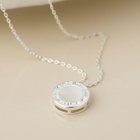 POM Silver Plated Roman Numeral Necklace