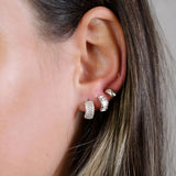 POM Silver Plated Triple Curve Stud Earring Set - Old Railway Line Garden Centre