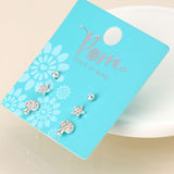 POM Silver Plated Triple Toadstool And Flower Earring Set - Old Railway Line Garden Centre