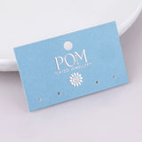 POM Solstice Silver Plated Worn Textured Pebble Stud and Hoop Duo