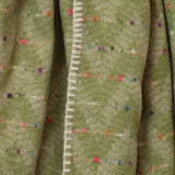 POM Tara Pistachio Mix Chevron Weave Stitch Detail Triangle Scarf