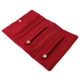 POM Winter Street Wine Velvet Embroidered Jewellery Roll