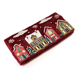 POM Winter Street Wine Velvet Embroidered Jewellery Roll
