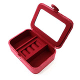 POM Winter Street Wine Velvet Embroidered Medium Jewellery Box