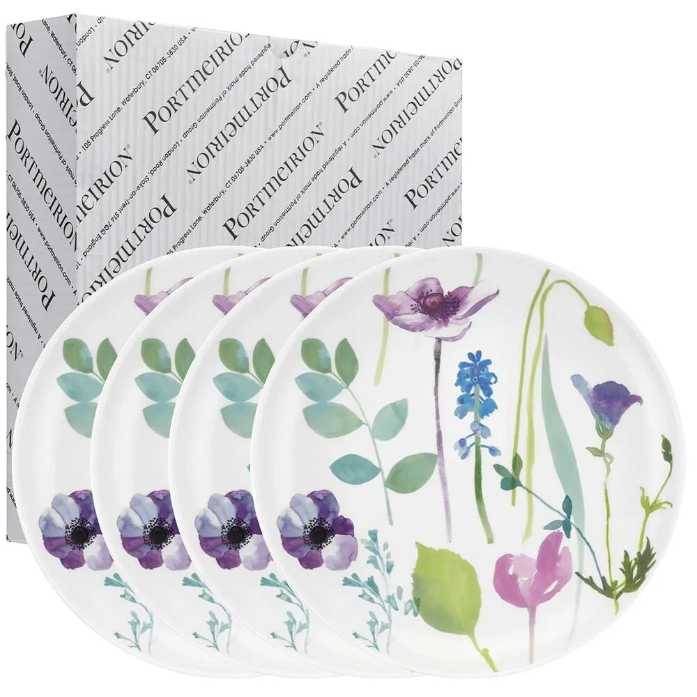 Portmeirion 23cm Water Garden Set of 4 Coupe Side Plates