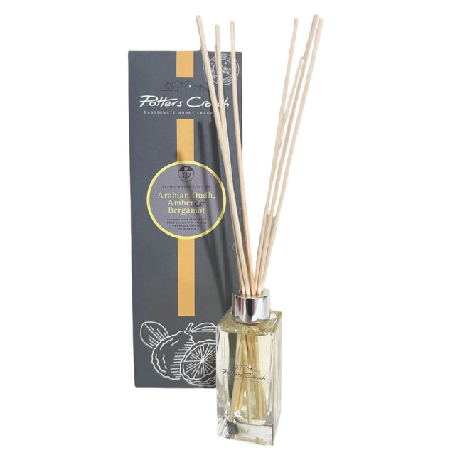 Potters Crouch 100ml Arabian Oudh, Amber & Bergamot Reed Diffuser - Old Railway Line Garden Centre