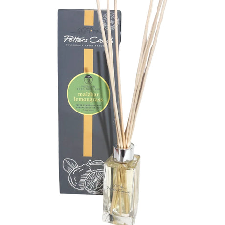 Potters Crouch 100ml Malabar Lemongrass Reed Diffuser - Old Railway Line Garden Centre