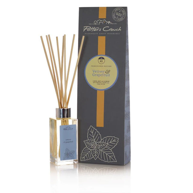Potters Crouch 100ml Vetiver & Grapefruit Reed Diffuser - Old Railway Line Garden Centre