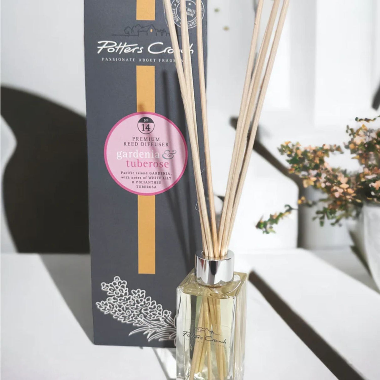 Potters Crouch Gardenia & Tuberose Reed Diffuser - Old Railway Line Garden Centre