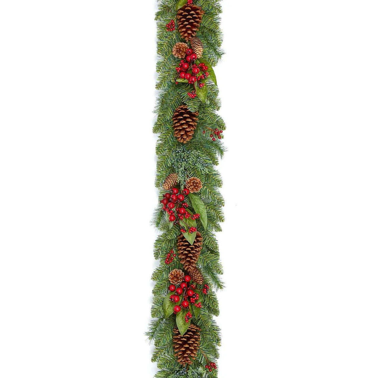 Premier 180cm Natural Red Berry & Pinecone Garland