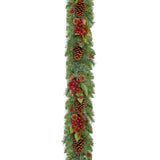 Premier 180cm Natural Red Berry & Pinecone Garland