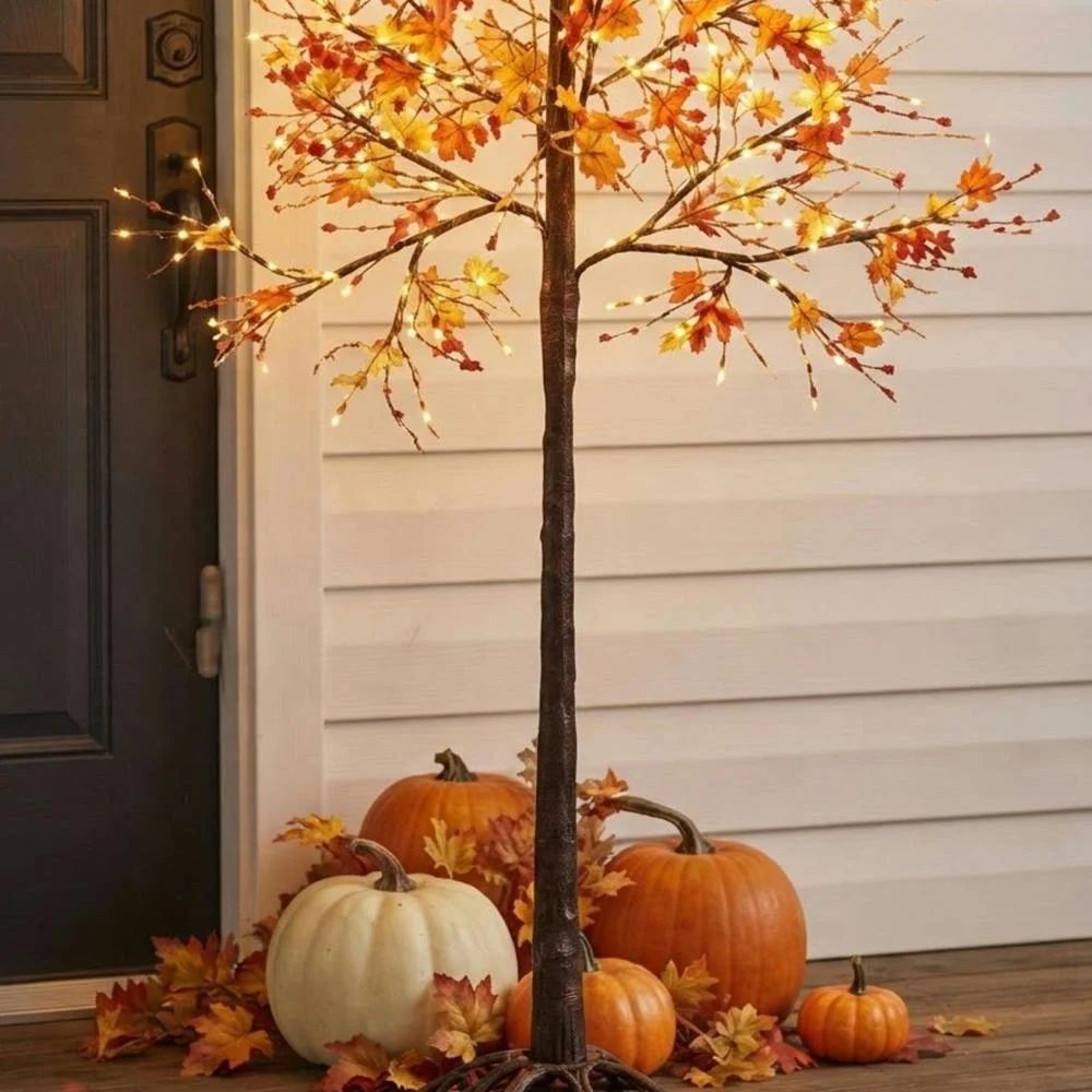 Premier 2.1m Warm White Lit Maple Leaf Tree