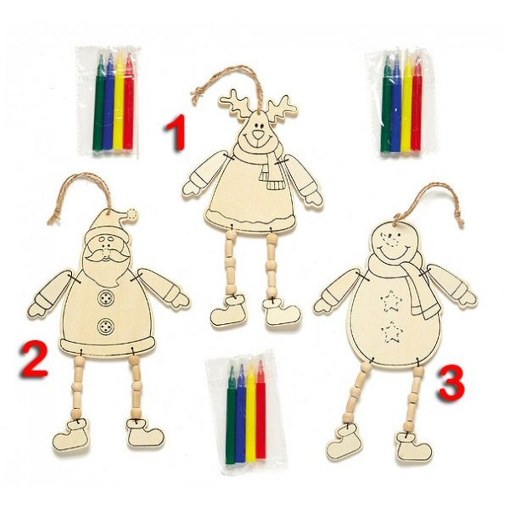 Premier 20cm Colour Your Own Hanging Decorations  (Choice of 3)