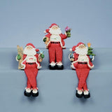 Premier 20cm Sparkle Snow Dangly Legs Santa Ornament (Choice of 3)